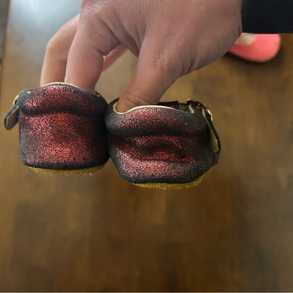 Monkey Feet Leather Baby Shoes Bundle Size 6-12M Ballet Sneaker Boots & T Strap - Picture 6 of 16